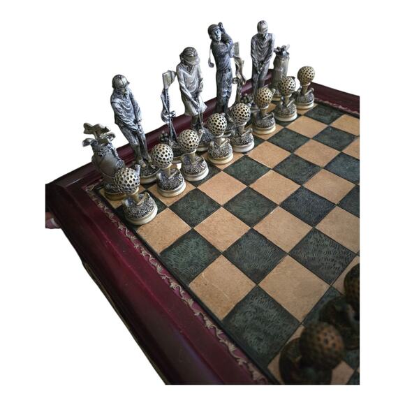 Vintage Golf Galaxy Chess Set And Board DAMAGED - Picture 4 of 9
